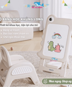 Bộ bảng học có màu sắc pastel nhẹ nhàng, phù hợp với các bé nhỏ