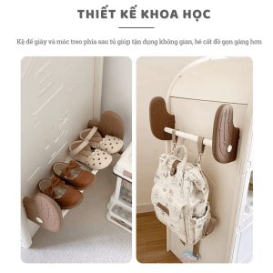 Tủ nhựa quần áo cho bé Pakey đa năng 29 Tủ có dung lượng lớn và đặc biệt là được phân chia thành rất nhiều ngăn riêng biệt nhằm lưu trữ đồ đạc một cách khoa học