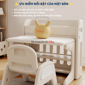 Bộ bàn học cho bé Pakey E032 37 Bộ bàn học có khả năng chịu tải lên tới 100kg