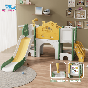 Cầu trượt liên hoàn cho bé Pakey CS03 27 Cầu trượt đa năng tích hợp nhiều trò chơi, phụ kiện khác nhau