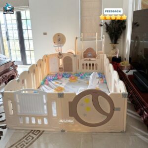Quây cũi nhựa gấp gọn Pakey Moon House 61 quay moon house gap gon 12