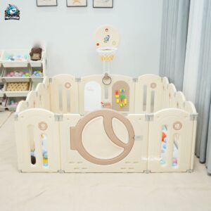 Quây cũi nhựa gấp gọn Pakey Moon House 56 quay moon house gap gon 13