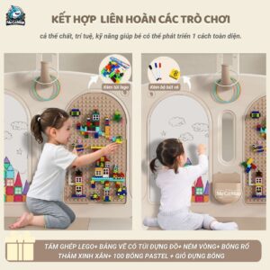 Quây cũi nhựa gấp gọn Pakey Moon House 49 quay moon house gap gon 24