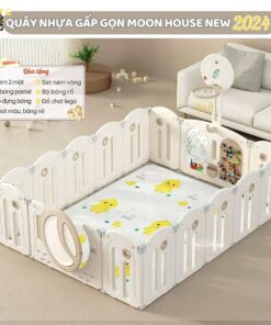 Quây cũi nhựa gấp gọn Pakey Moon House 44 quay moon house gap gon 25