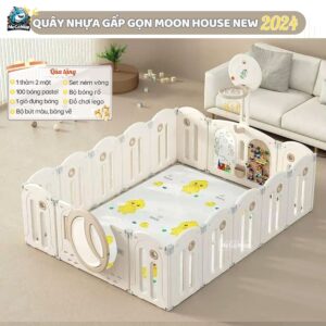 Quây cũi nhựa gấp gọn Pakey Moon House 44 quay moon house gap gon 25
