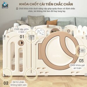 Quây cũi nhựa gấp gọn Pakey Moon House 53 quay moon house gap gon 5