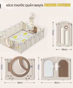 Quây cũi nhựa gấp gọn Pakey Moon House 55 quay moon house gap gon 7