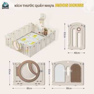 Quây cũi nhựa gấp gọn Pakey Moon House 55 quay moon house gap gon 7