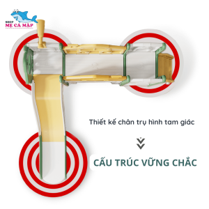 Cầu trượt liên hoàn cho bé Pakey CS03 38 Cấu tạo chắc chắn của cầu trượt liên hoàn CS3