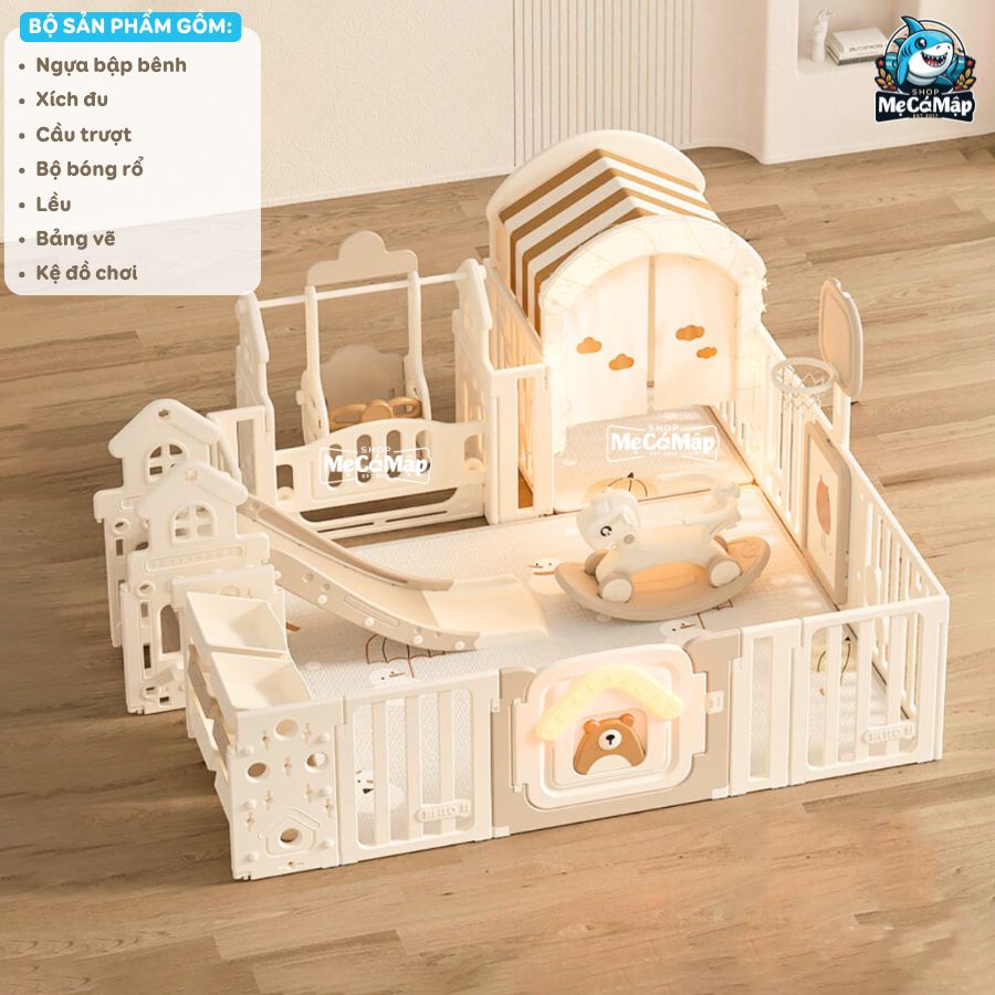 Quây cũi liên hoàn Pakey Gấu Mặt Trăng 5,6,7 tiện ích 82 Quây cũi liên hoàn Gấu mặt trăng Pakey GMT01-02