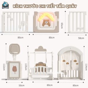 Quây cũi liên hoàn Pakey Gấu Mặt Trăng 5,6,7 tiện ích 65 quay nhua cho be da nang pakey gau mat trang 3