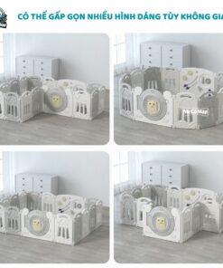 Quây cũi nhựa gấp gọn Pakey Gấu cao cấp 28 quay nhua cho be gap gon pakey gau cao cap 1