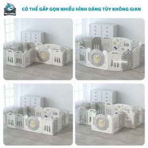 Quây cũi nhựa gấp gọn Pakey Gấu cao cấp 28 quay nhua cho be gap gon pakey gau cao cap 1