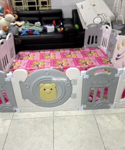 Quây cũi nhựa gấp gọn Pakey Gấu cao cấp 39 quay nhua cho be gap gon pakey gau cao cap 10