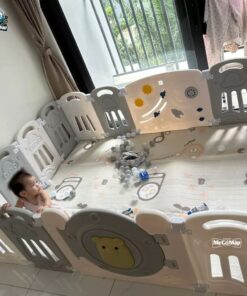 Quây cũi nhựa gấp gọn Pakey Gấu cao cấp 38 quay nhua cho be gap gon pakey gau cao cap 11