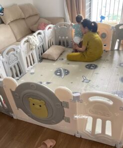 Quây cũi nhựa gấp gọn Pakey Gấu cao cấp 37 quay nhua cho be gap gon pakey gau cao cap 12