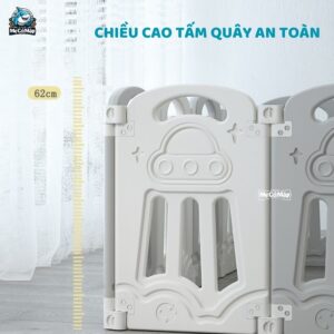 Quây cũi nhựa gấp gọn Pakey Gấu cao cấp 30 quay nhua cho be gap gon pakey gau cao cap 3