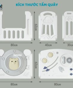 Quây cũi nhựa gấp gọn Pakey Gấu cao cấp 34 quay nhua cho be gap gon pakey gau cao cap 6
