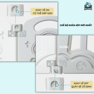 Quây cũi nhựa gấp gọn Pakey Gấu cao cấp 33 quay nhua cho be gap gon pakey gau cao cap 8