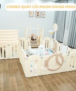 Quây cũi nhựa đa năng cho bé Pakey Moon House MH02