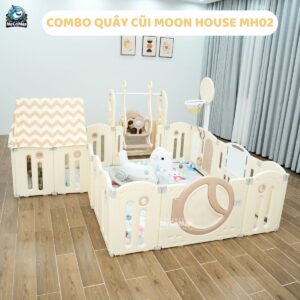 Quây cũi nhựa đa năng cho bé Pakey Moon House MH02