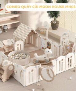 Quây cũi nhựa đa năng cho bé Pakey Moon House MH03