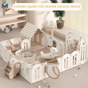 Quây cũi nhựa đa năng cho bé Pakey Moon House MH03
