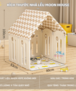 Cấu tạo nhà lều chắc chắn bao gồm các tấm quây với hệ thống chốt cố định an toàn cho bé chơi