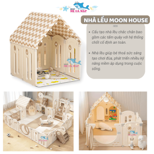 Lều cho bé Moon House 15 Nhà lều giúp bé thoả sức sáng tạo chơi đùa, phát triển nhiều kỹ năng mềm áp dụng trong cuộc sống