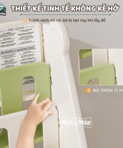 Giá sách cho bé 5 tầng gấu GS1 23 Thiết kế mỗi ngăn có diện tích rộng, phù hợp đựng nhiều kích thước sách khác nhau