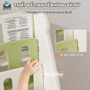 Giá sách cho bé 5 tầng gấu GS1 23 Thiết kế mỗi ngăn có diện tích rộng, phù hợp đựng nhiều kích thước sách khác nhau