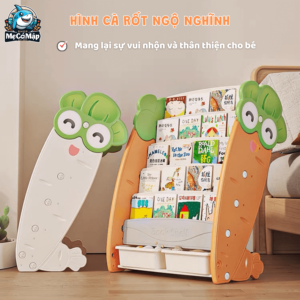 Giá sách Pakey Cà rốt GS03 22 Giá sách không chỉ là một nơi để sắp xếp sách một cách gọn gàng mà còn tạo nên không gian trang trí tuyệt vời cho bé yêu