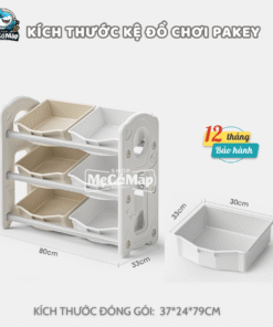 Kệ để đồ Pakey Moon House được làm từ nhựa PE, ABS cao cấp, có chứng nhận an toàn với sức khỏe của trẻ nhỏ