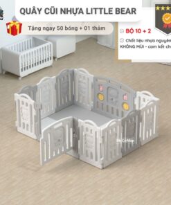 Quây cũi nhựa cho bé Little Bear size 10+2