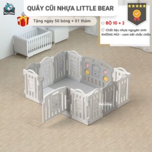 Quây cũi nhựa Little Bear 34 Quây cũi nhựa cho bé Little Bear size 10+2