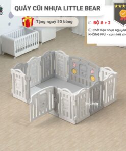 Quây cũi nhựa cho bé Little Bear size 8+2