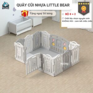 Quây cũi nhựa Little Bear 35 Quây cũi nhựa cho bé Little Bear size 8+2