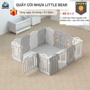 Quây cũi nhựa Little Bear 33 Quây cũi nhựa cho bé Little Bear size 12+2