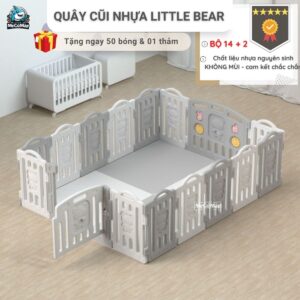 Quây cũi nhựa Little Bear 32 Quây cũi nhựa cho bé Little Bear size 12+2