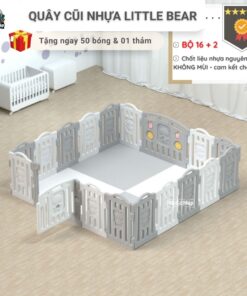 Quây cũi nhựa cho bé Little Bear size 16+2