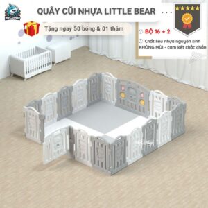 Quây cũi nhựa Little Bear 31 Quây cũi nhựa cho bé Little Bear size 16+2