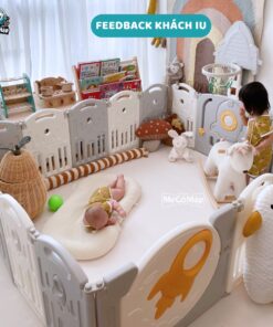 Quây cũi nhựa gấp gọn Pakey Vũ Trụ 40 quay gap gon vu tru 10