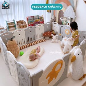Quây cũi nhựa gấp gọn Pakey Vũ Trụ 40 quay gap gon vu tru 10