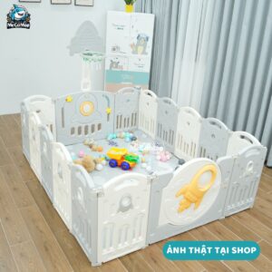 Quây cũi nhựa gấp gọn Pakey Vũ Trụ 33 quay gap gon vu tru 13