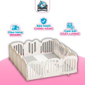 quây cũi nhựa cho bé Bambi kids màu trắng