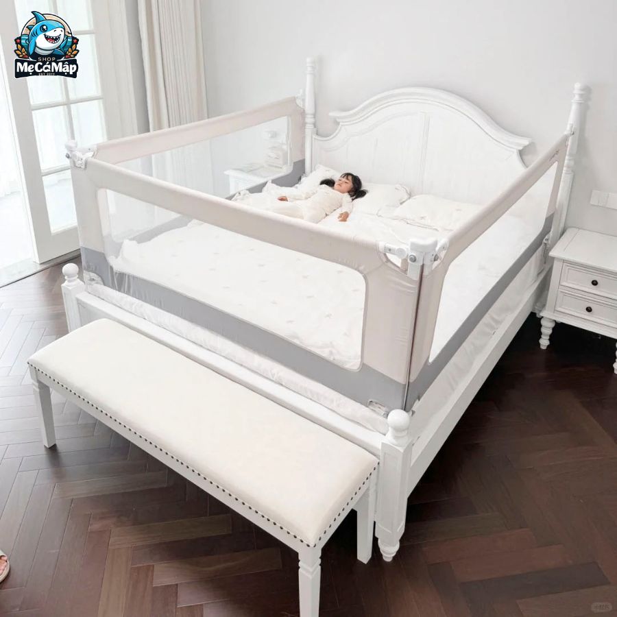 Thanh chắn giường không cần khoan đục