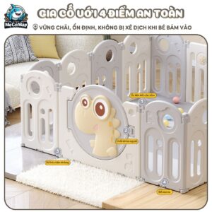 Quây cũi gấp gọn Pakey khủng long 85 quay cui nhua gap gon khung long 12