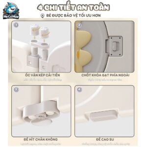 Quây cũi gấp gọn Pakey khủng long 86 quay cui nhua gap gon khung long 13