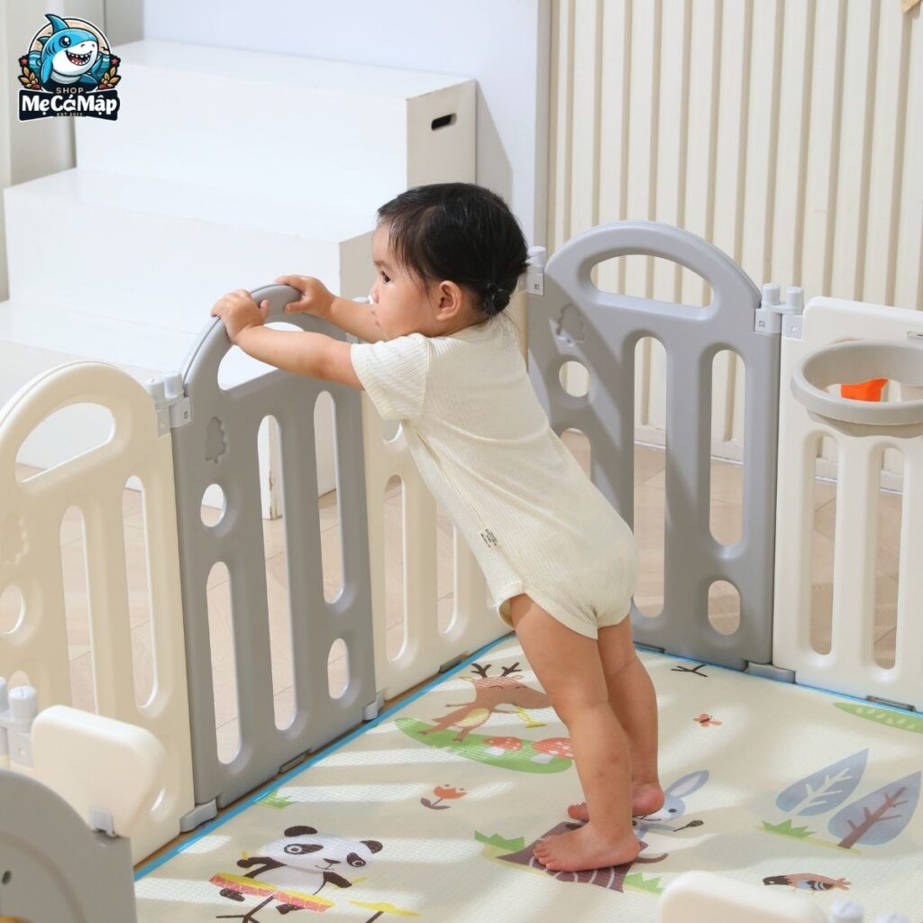 Quây cũi gấp gọn Pakey khủng long 95 quay cui nhua gap gon khung long 17