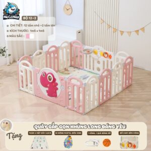 Quây cũi gấp gọn Pakey khủng long 62 quay cui nhua gap gon khung long 22